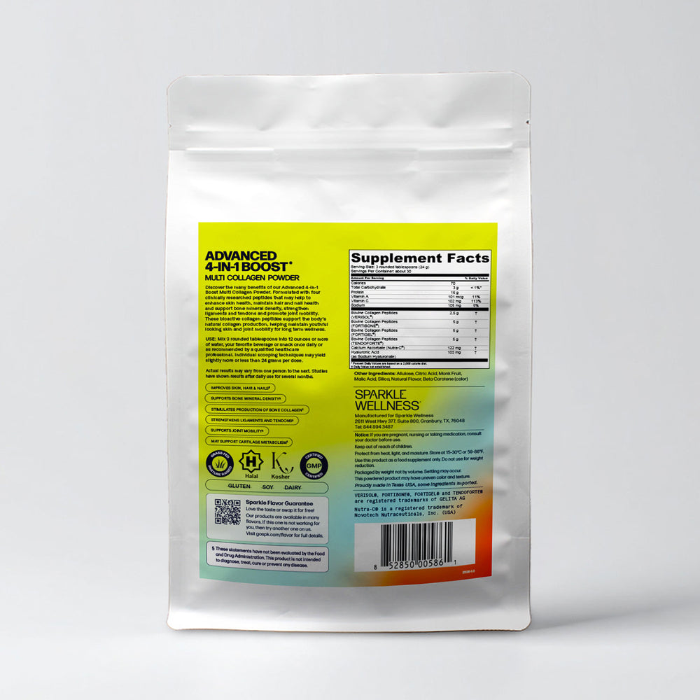 
                  
                    Sparkle Wellness Advanced 4-in-1 Boost (Tropical) back, 47122789400794
                  
                