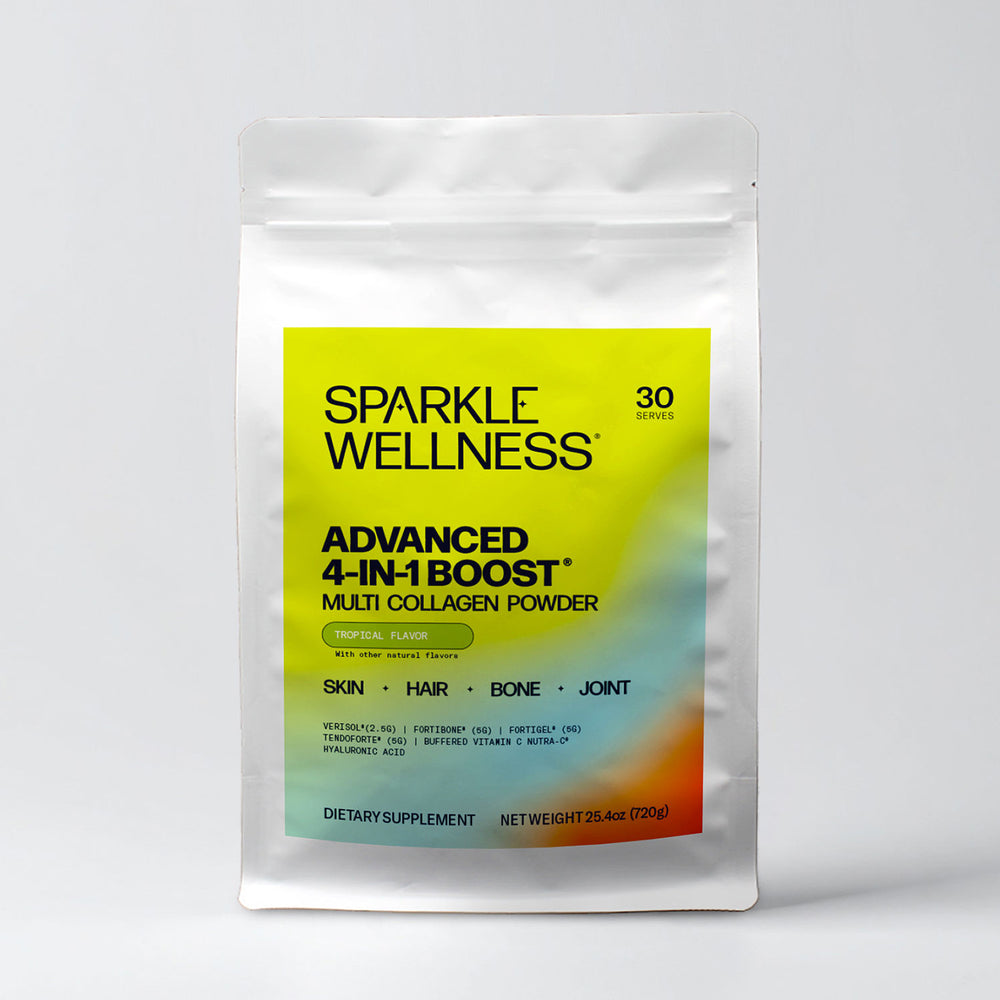 
                  
                    Sparkle Wellness Advanced 4-in-1 Boost (Tropical) front, 47122789400794
                  
                